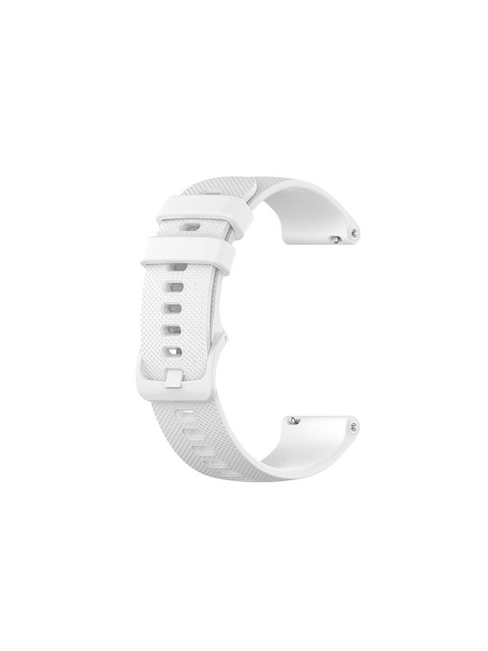 Samsung Galaxy Watch 3 41mm 20mm Checkered Watch Strap Silicone White