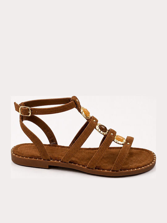 Fshoes Women's Flat Sandals Brown
