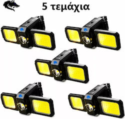 Spywolf Mini Ultra Strong LED Водоустойчив Многофункционален Фенер COB Акумулаторен Type-C Порт 5 Бр. TC-562 Spywolf Mini Ultra Strong LED Водоустойчив Многофункционален Фенер COB Акумулаторен Type-C Порт 5 Бр. TC-562