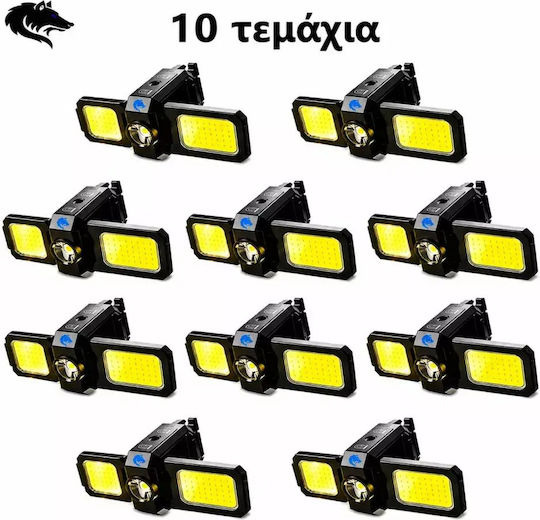 Spywolf Mini Ultra Strong LED Waterproof Multi-Purpose Flashlight COB Rechargeable Type-C Port 10pcs TC-565