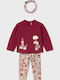 Kids Set with Leggings Winter 2 Pieces Burgundy