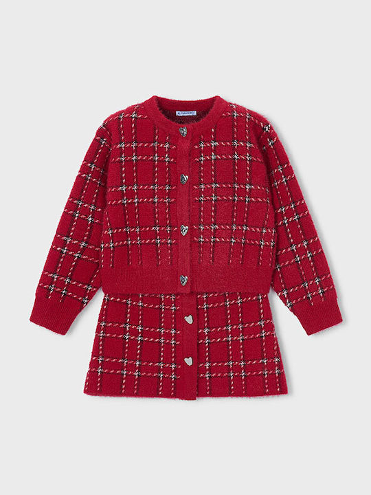 Kinderbekleidungsset mit Rock und Wintermantel 2 Stück Rot