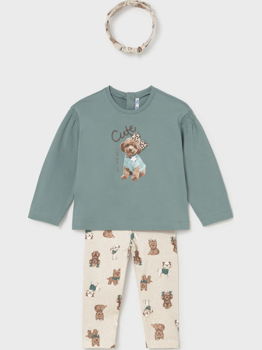Kinderbekleidungssets mit Leggings und Sommermantel 2 Stück Blau