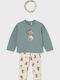 Kinderbekleidungssets mit Leggings und Sommermantel 2 Stück Blau