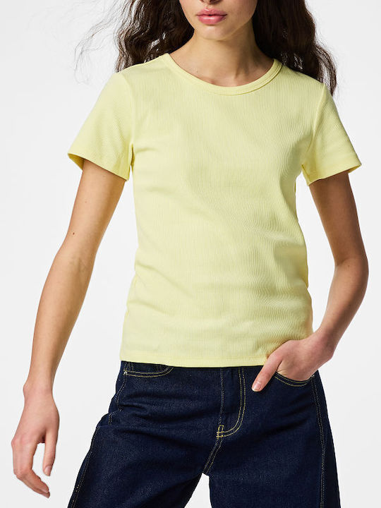 Pieces Women's T-shirt Yellow