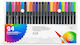 Drawing Markers Fine Double-Tipped Neon Professional Set 24 Colours