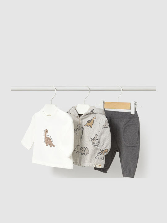 Mayoral Kids Tracksuits With Jacket With Top Anthracite 3 Pieces