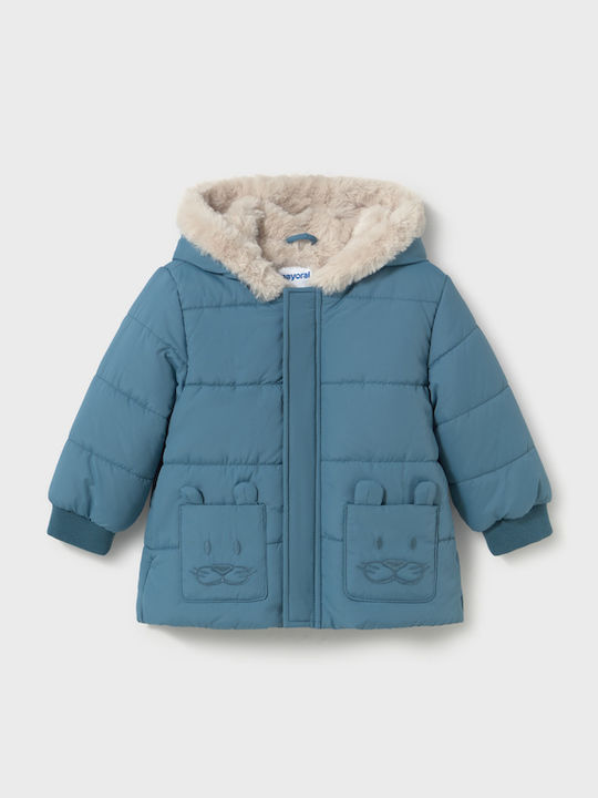 Mayoral Kids Short Fur with Lining & Hood Alaska