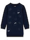 Mädchenkleid Langärmeliges Blau