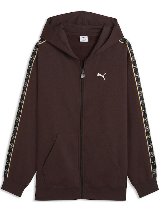 PUMA Tape Ζακέτα Καφέ με Κουκούλα