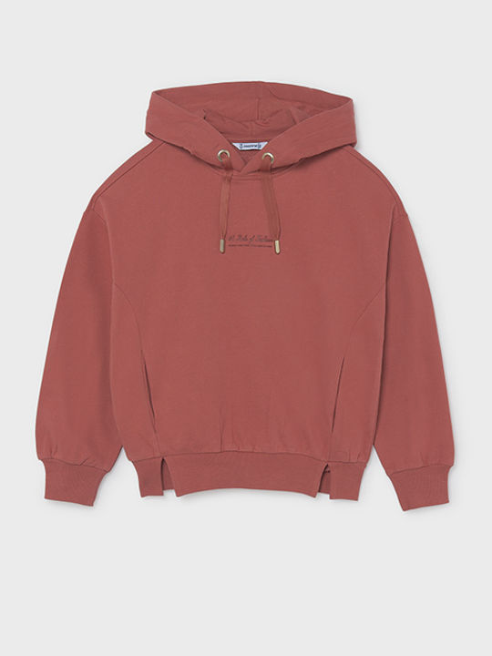 Kinder-Sweatshirt mit Kapuze und Taschen Rot