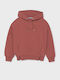 Kinder-Sweatshirt mit Kapuze und Taschen Rot