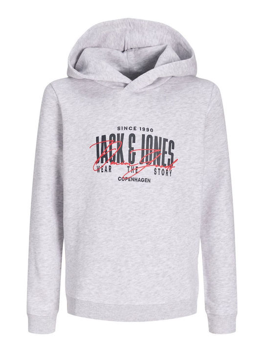 Jack & Jones Детски суичър с качулка Сив Wear T...