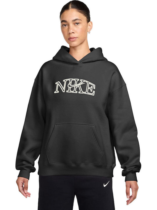 Nike Γυναικείο Φούτερ με Κουκούλα Μαύρο