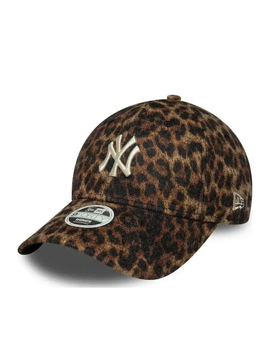 New Era New York Yankees Women's Mlb Cosy Leopard 9Forty Adjustable Cap Women's Cap Polyester Brown 60915734