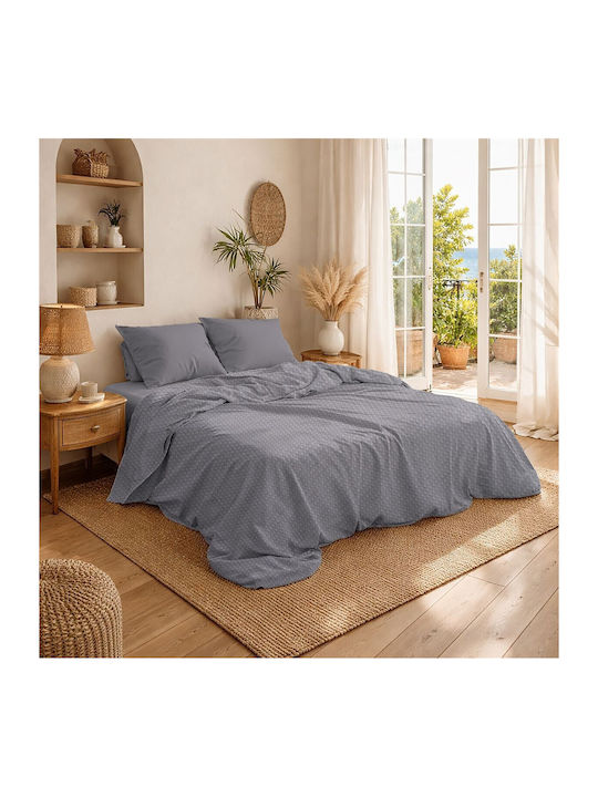 Dimcol Κουβέρτα Πικέ Υπέρδιπλη 225x270εκ. Grey