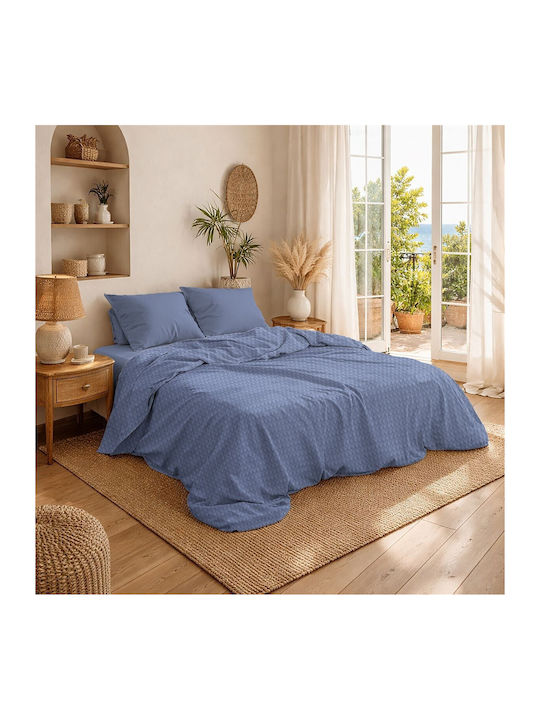 Dimcol Blanket Pique Super King 225x270cm Classic Blue