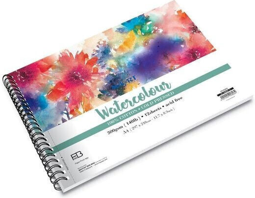 Блок Спирала За Акварел Mayart Watercolour Book Cotton Sheet A4 300гр 12 Страници Ma00806