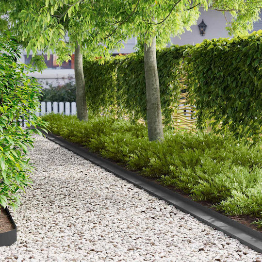 vidaXL Metallic Garden Hedge in Grey Colour 1m x 10cm 20 Pieces