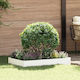 vidaXL Metallic Garden Hedge In White Colour 1m...