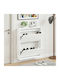 Zwolle Wooden Shoe Cabinet White with Tilting Shelves L71xD17xH86cm