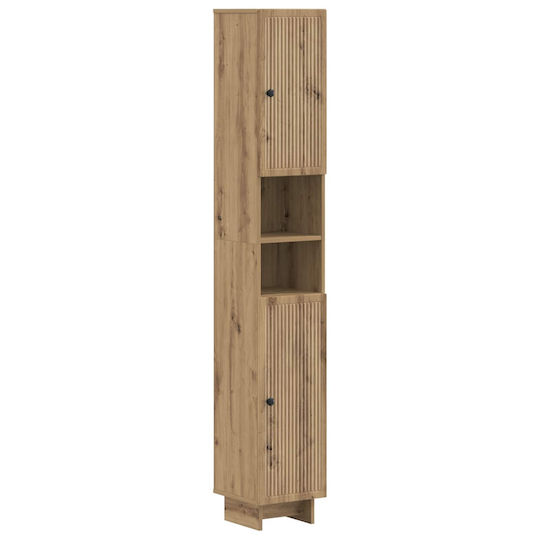 vidaXL Στήλη Μπάνιου Δαπέδου Μ30xΒ31xΥ190cm Δρυς