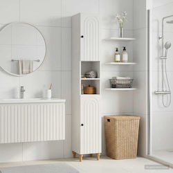 vidaXL Badezimmer-Säule Boden M30xB31xH190cm Weiß