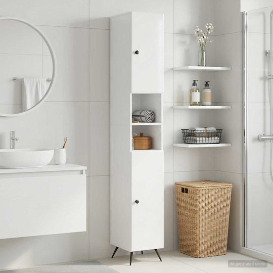 vidaXL vidaXL Floor Bathroom Column Cabinet W30xD31xH190cm White