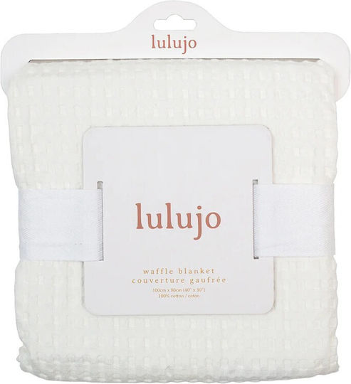 Lulujo Pătură de înfășat și de leagăn Waffle 80x100 cm