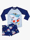 Kids UV Sunscreen Swimwear Set 2 Pieces Shark Sky Designs K.nm-5275 Blue Grey