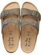 Leder Herrensandalen in Grün