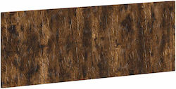 vidaXL Дървено кафяво табло за легло 140x50cm