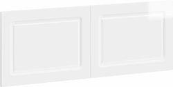 vidaXL Табла за легло Дървена Бяла 140x50cm