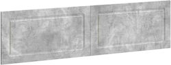vidaXL Дървено сиво табло за легло 200x50cm