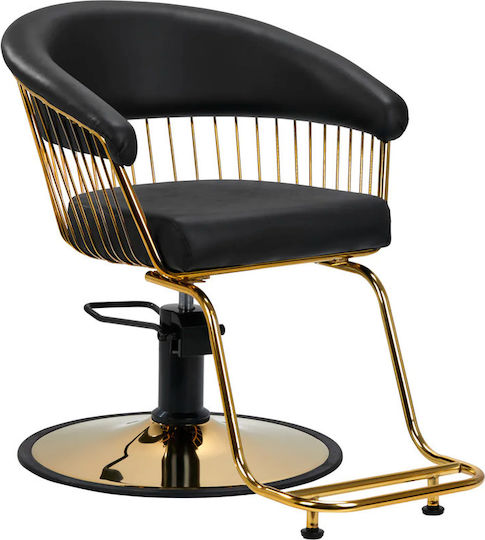 Salon Tech Friseursalon- und Spa-Stühle Gold mit höhenverstellbarer Funktion und Hydraulischem Hebemechanismus