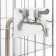 vidaXL Gabion Faucet Garden Fencing Supply 25x25x100cm 4 Pieces Silver
