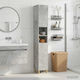 vidaXL Badezimmer-Säule Boden M30xB31xH190cm Grau