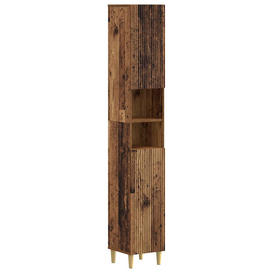 vidaXL Dulap coloană pentru baie de podea M30xA31xÎ190cm Maro