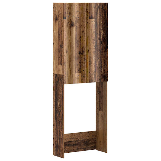vidaXL Lemn 896703 Dulap Coloană de Baie de Perete pentru Mașină de Spălat 66x25.5x190cm Maro