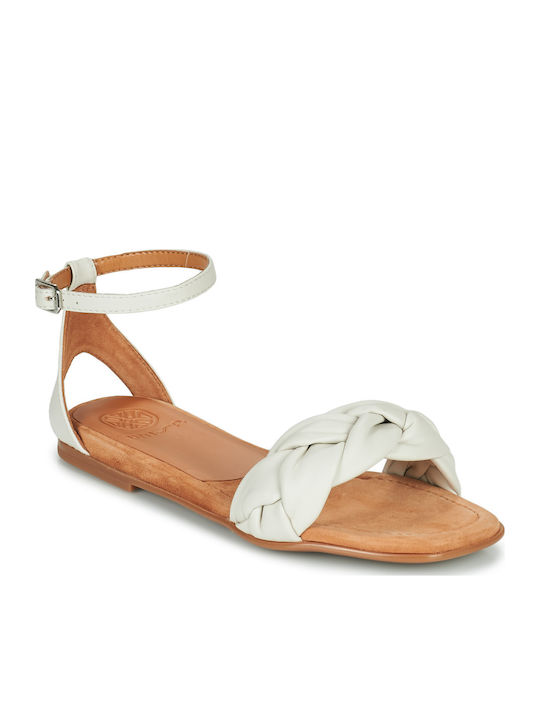 Celanda Flache Damen Sandalen Weiß