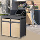 ML-Design ML-Design Kunststoff-Gewerbliche Abfallbehälter 240l Graue