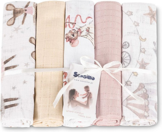 Sensillo Aleze Pentru Bebeluşi Multicolore 70x80cm 5 Bucăţi