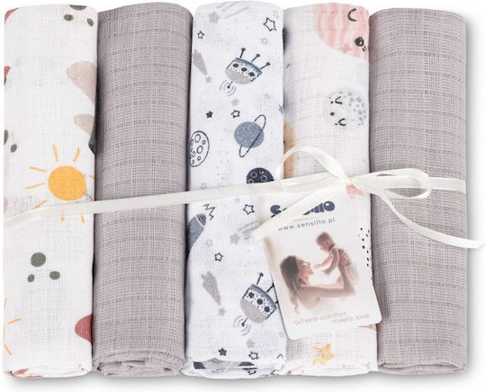 Sensillo Aleze Pentru Bebeluşi Multicolore 70x80cm 5 Bucăţi Sensillo Aleze Pentru Bebeluşi Multicolore 70x80cm 5 Bucăţi