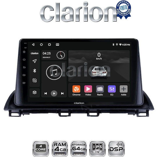 Clarion Car Audio System for Mazda 3 2014 Bluetooth USB WiFi GPS Apple CarPlay Android Auto