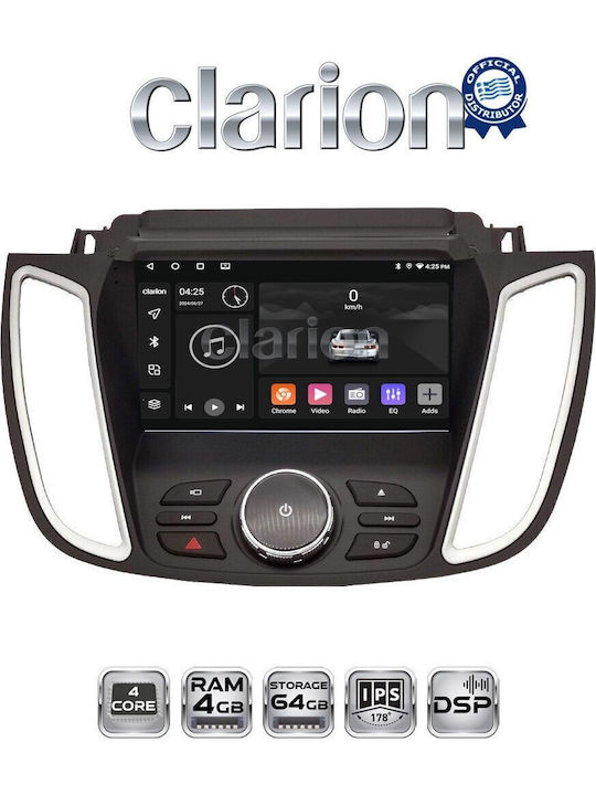 Clarion Car Audio System for Ford Kuga 2011 > 2019 Bluetooth USB WiFi GPS Apple CarPlay Android Auto