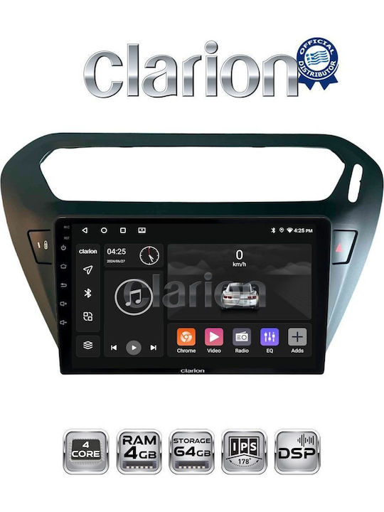 Clarion Car Audio System for Peugeot 301 Citroen C-Elysee Bluetooth USB WiFi GPS Apple CarPlay Android Auto