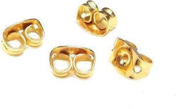 Earring Clasps Butterfly 4pcs Steel Gold