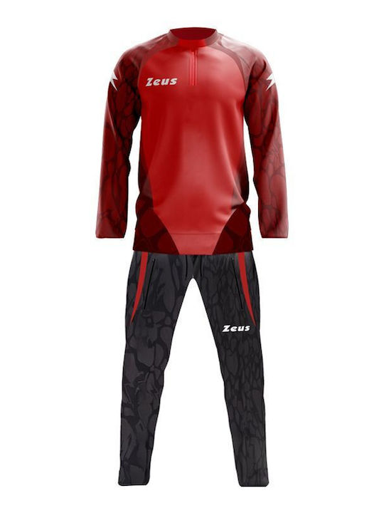 Zeus Zeus Herren-Sweatpants Set Rot/Graphit