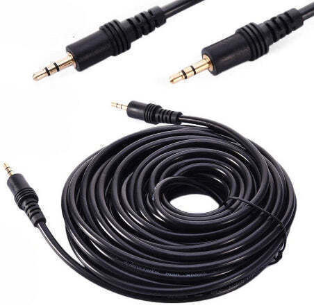 Audio Cable 3.5mm male - 3.5mm male Black 5m