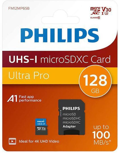 Карта памет Philips MicroSD 128GB С Адаптер SD V30 4K U3